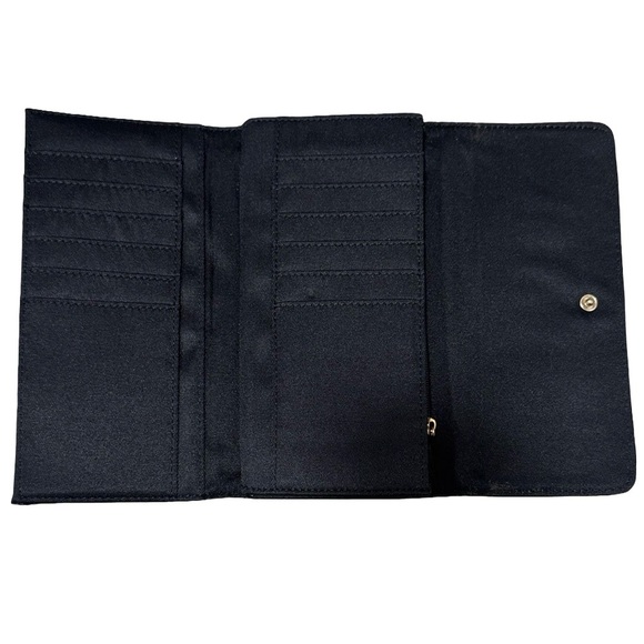 JustFab Black Faux Leather Wallet with Gold Horse Emblem - Picture 4 of 7